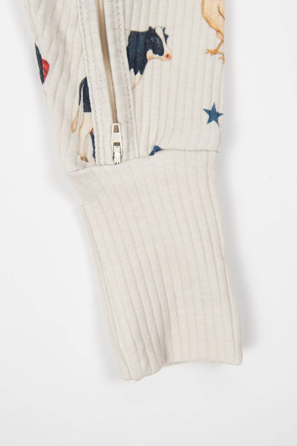 Vintage USA Baby Ribbed Cotton Zippy