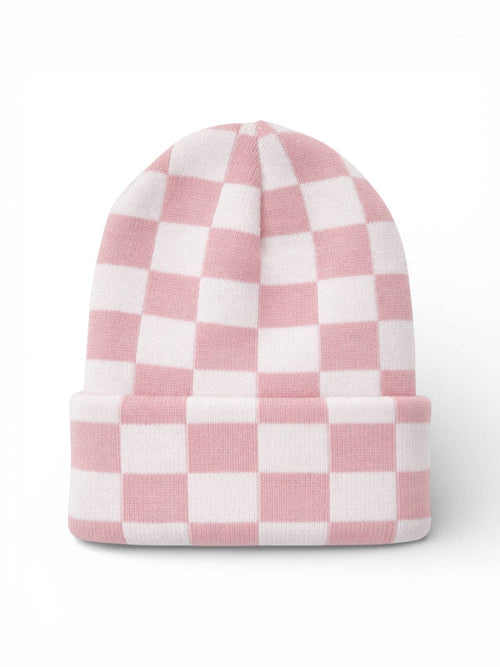 Baby's First Hat®, Petal Pink/Warm White Checkerboard