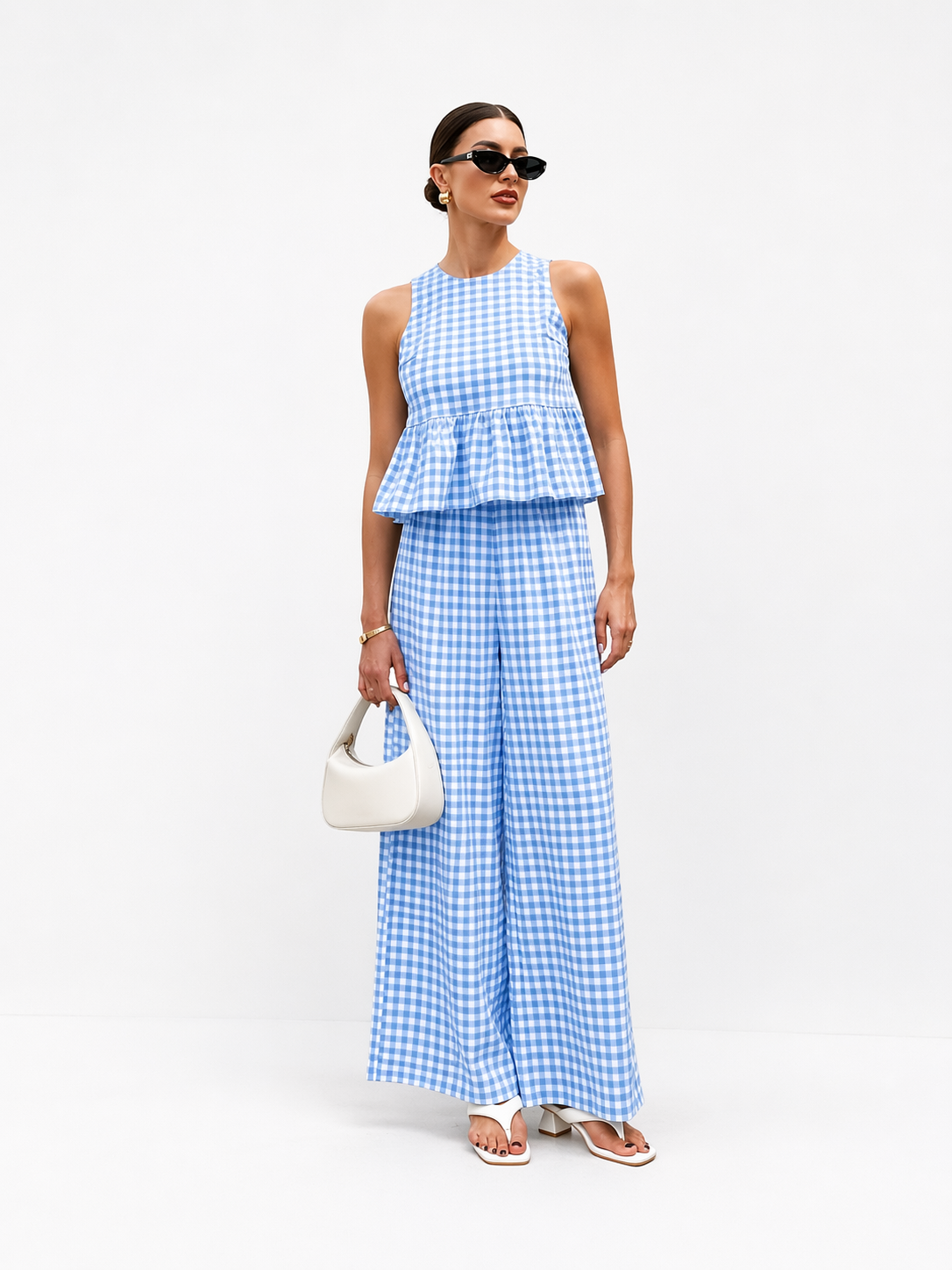 Blue Gingham Mommy Set