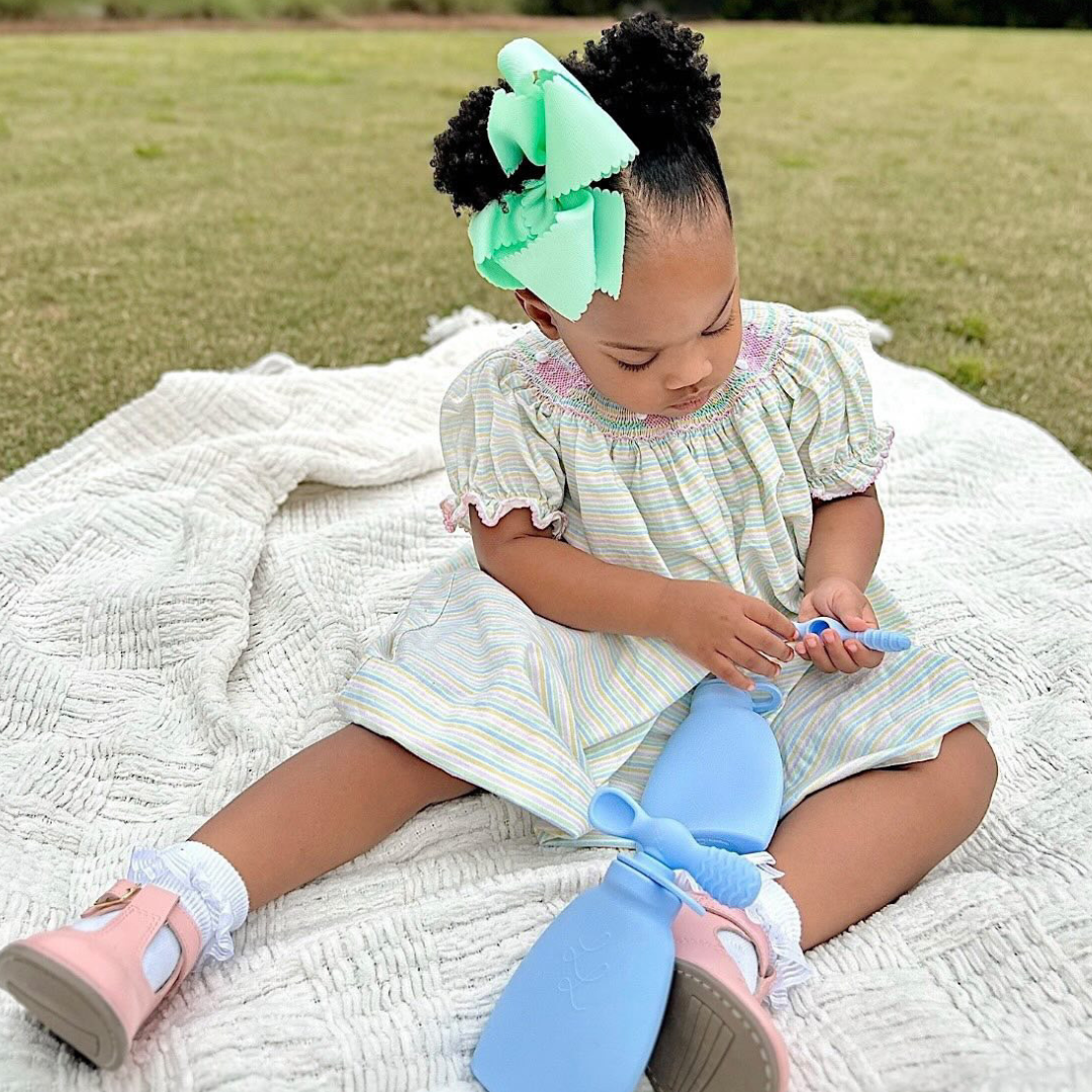 The Palmetto Pouch 2-Pack: Nontoxic Reusable Baby Food Pouch: 2 Pack - Peach and Peach