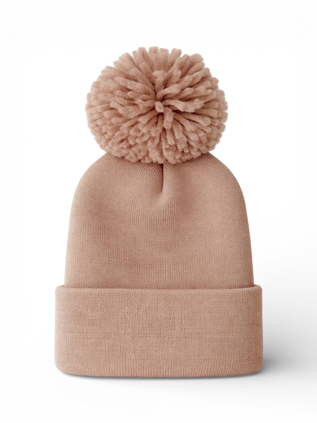 Baby's First Hat, Tan Pom