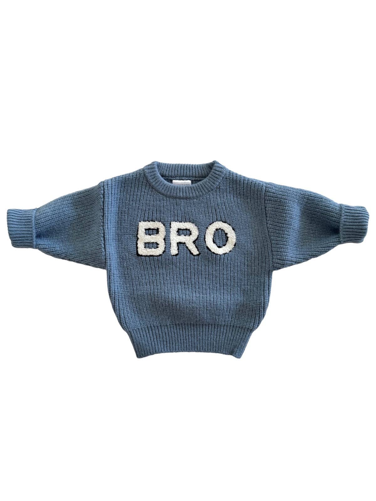 Bro Knit Sweater, Slate: 6 - 12 mo.