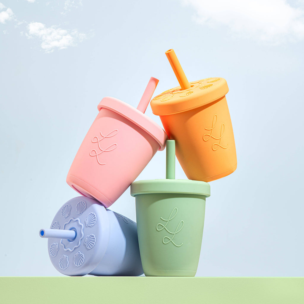 The Seashell Straw Cup: Coastal Blue