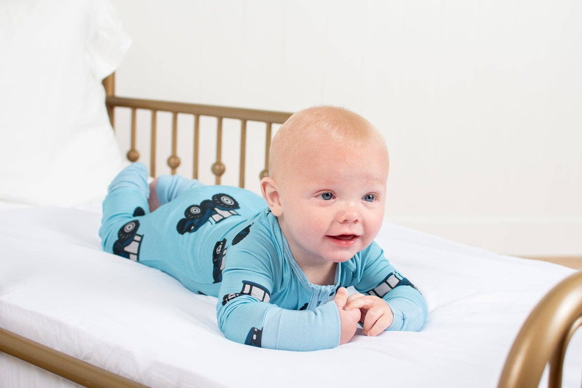 Classic Blue Tractor Baby Bamboo