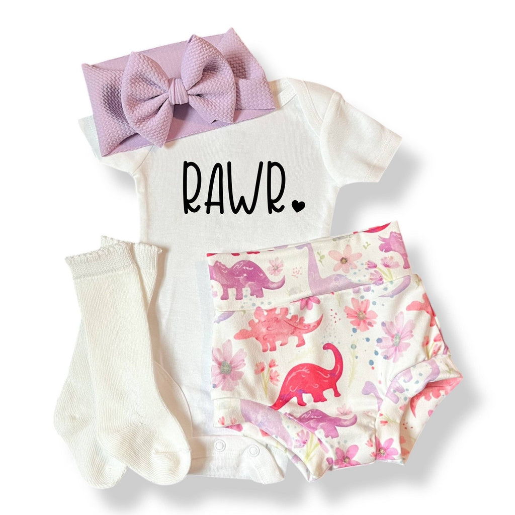 Rawr Dinosaur Baby Bummie Set