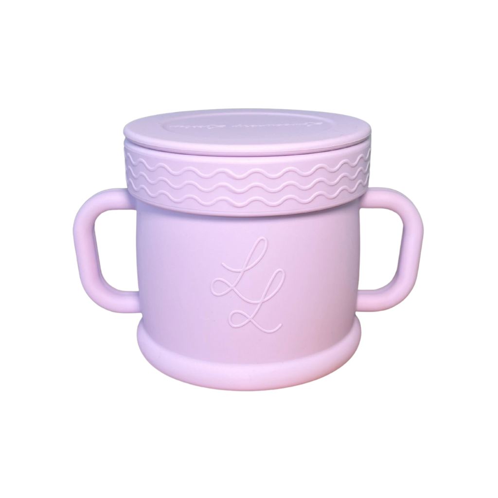 Coastal Cup: Nontoxic Snack Cup With Lid: Sandy Peach