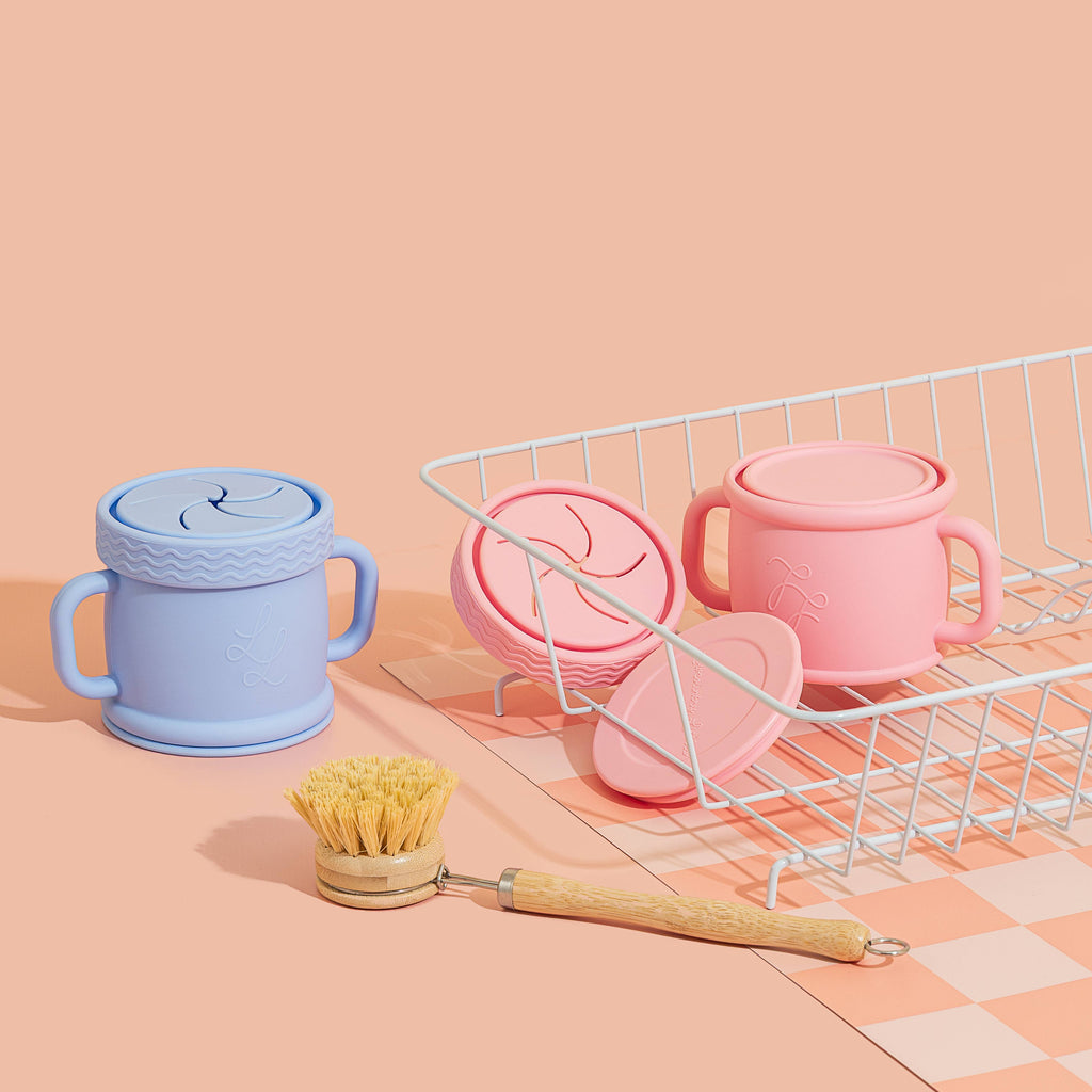 Coastal Cup: Nontoxic Snack Cup With Lid: Sandy Peach