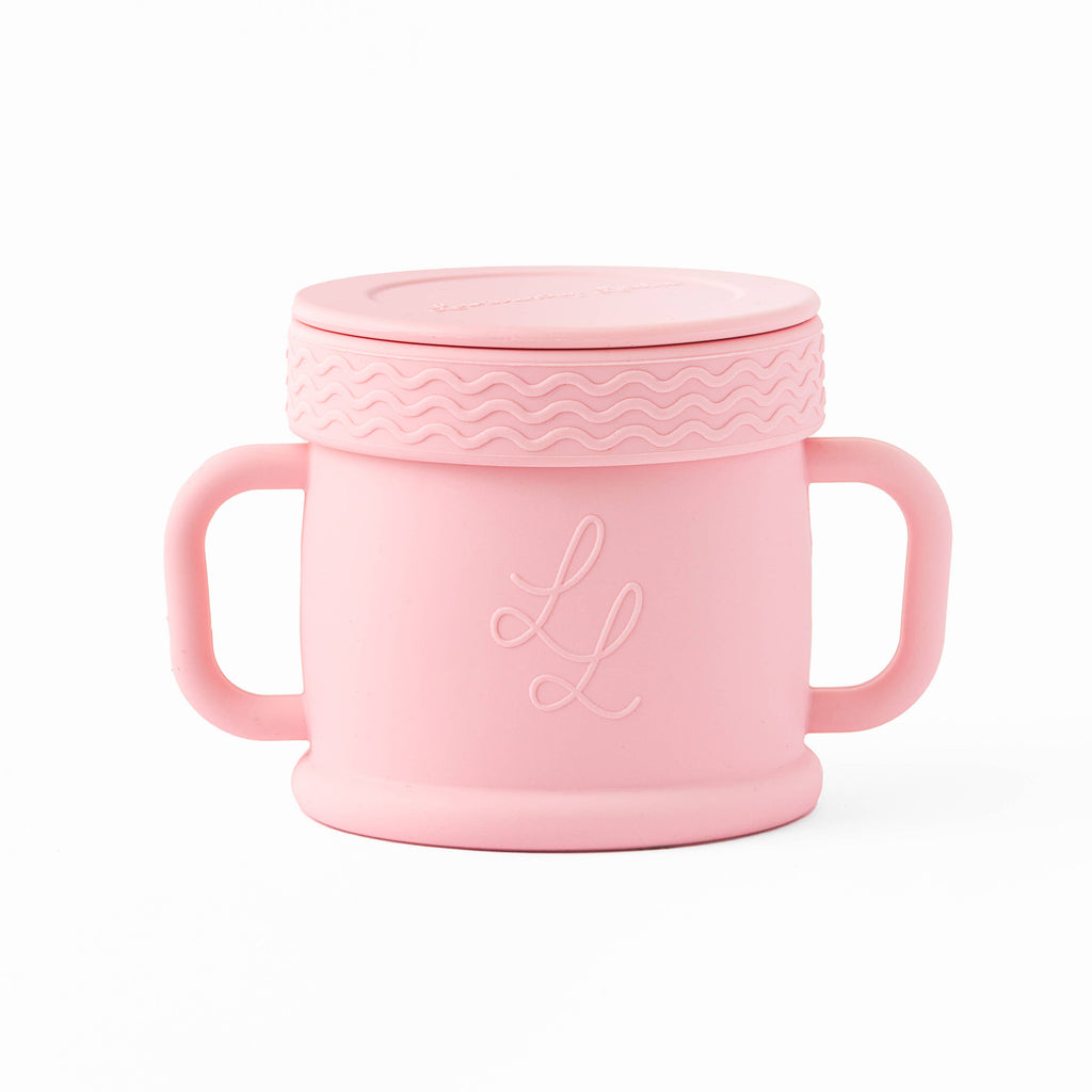 Coastal Cup: Nontoxic Snack Cup With Lid: Sandy Peach