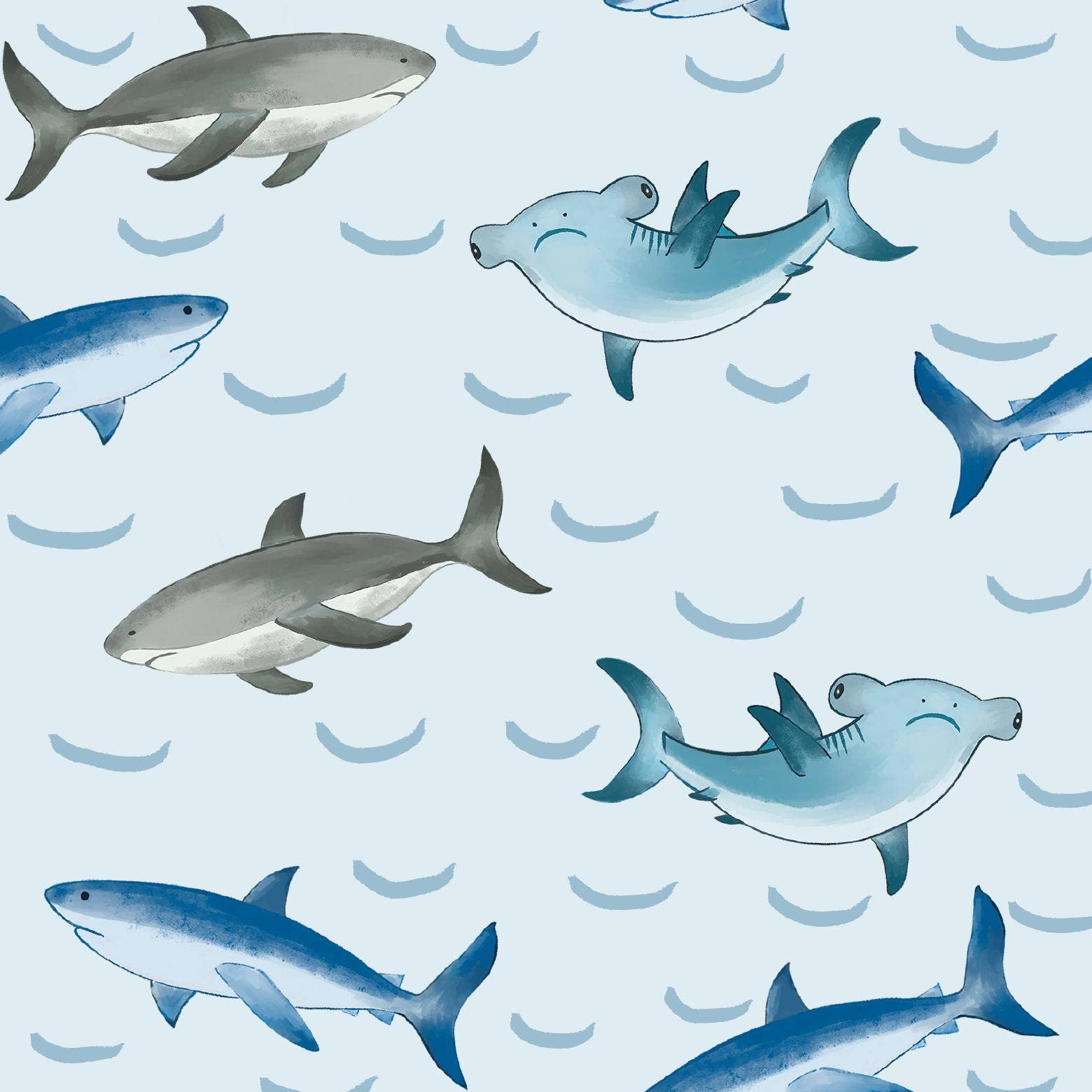 Bamboo Baby Convertible Zipper Pajama Sharks: 0-3 months