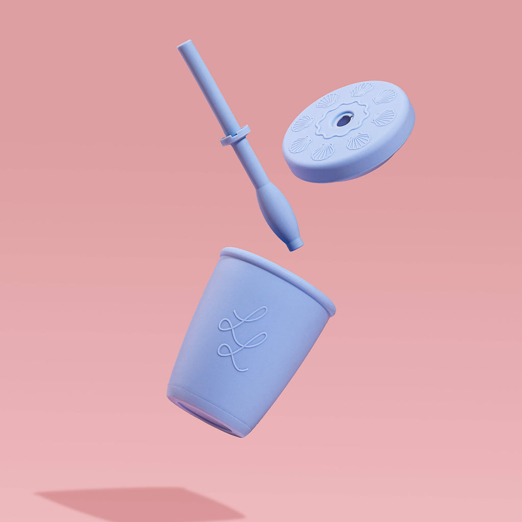 The Seashell Straw Cup: Coastal Blue