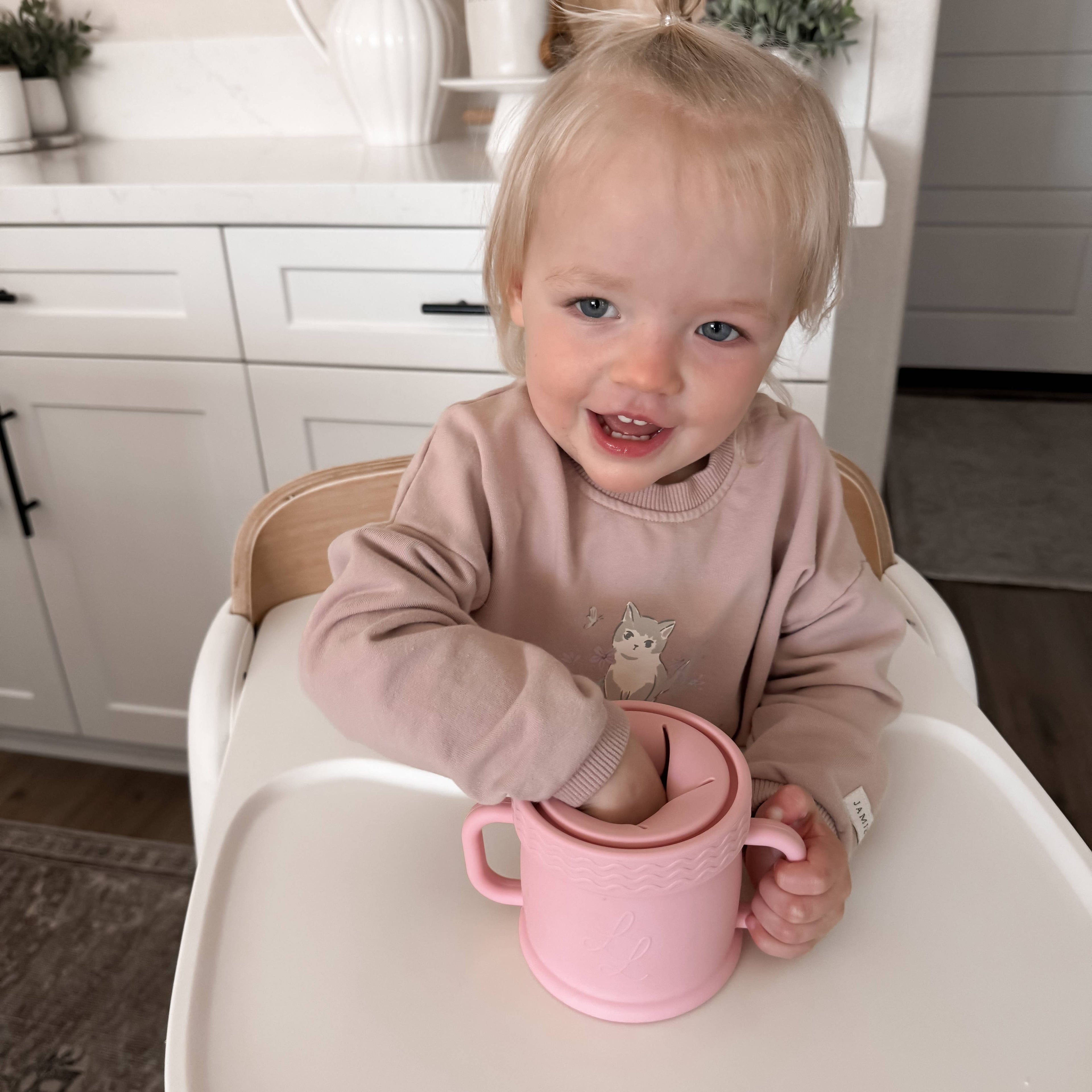 Coastal Cup: Nontoxic Snack Cup With Lid: Coastal Blue