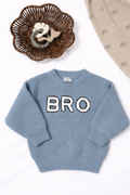 Bro Knit Sweater, Slate: 6 - 12 mo.