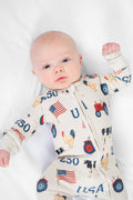 Vintage USA Baby Ribbed Cotton Zippy