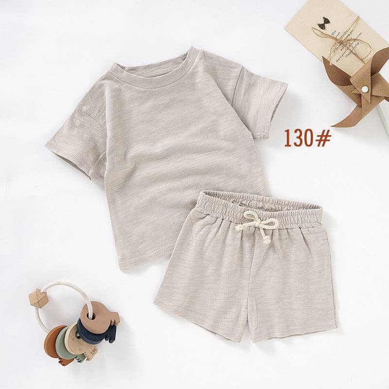 Kids Organic Cotton T-Shirt/Shorts Set
