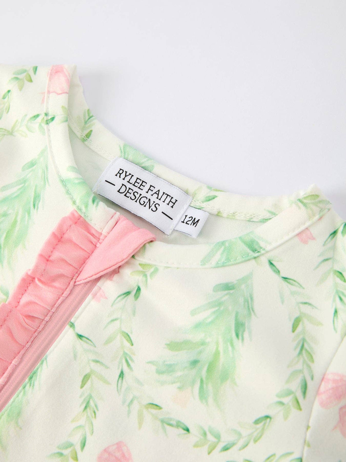 Christmas Tree Wreath Print Long Sleeve Zip Baby Girls Romper: 3M