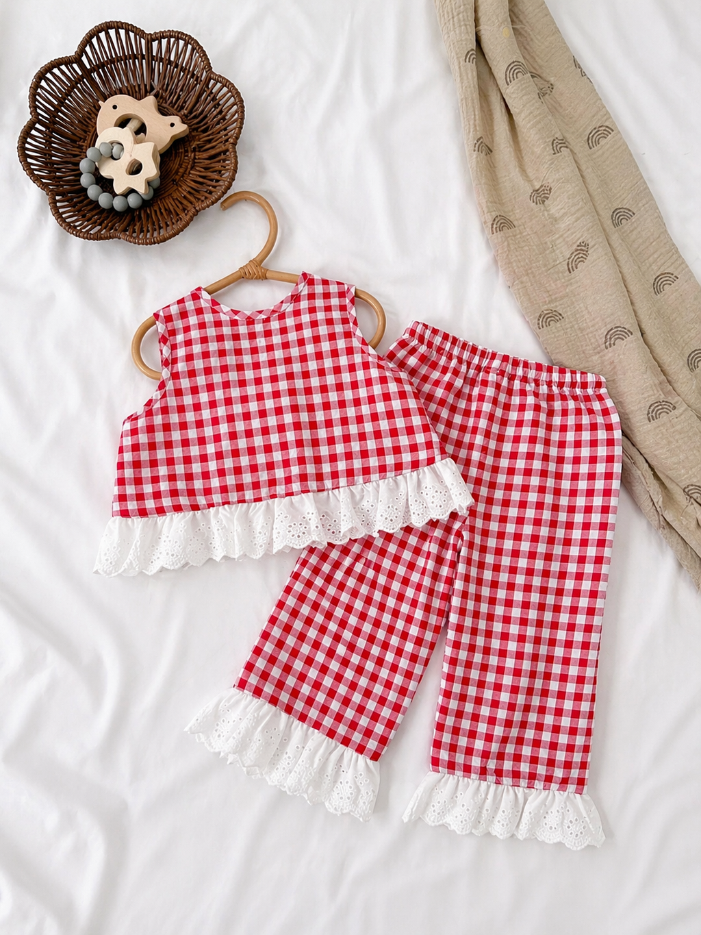 Red Gingham Toddler Set