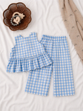 Blue Gingham Toddler Set