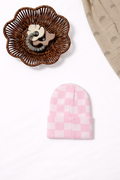 Baby's First Hat®, Petal Pink/Warm White Checkerboard