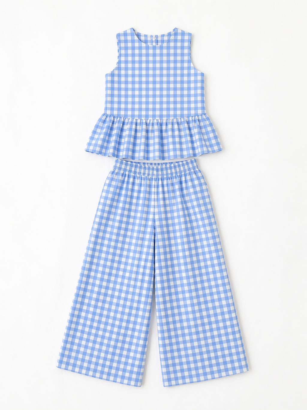 Blue Gingham Mommy Set