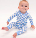 Blue Checker Bamboo Set