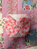 Pink and Orange Flower Bow Headwrap