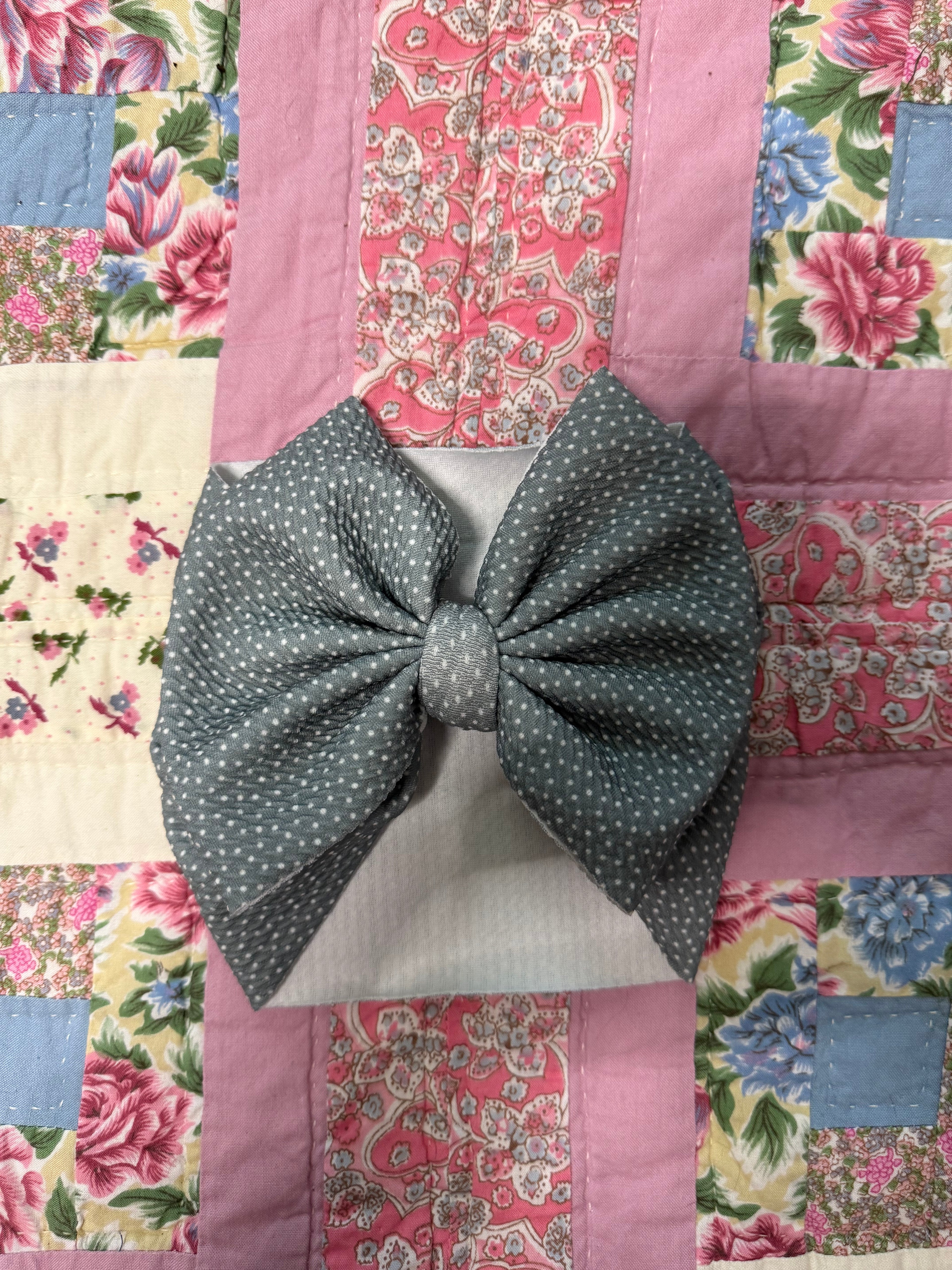 Grey Bow Headwrap