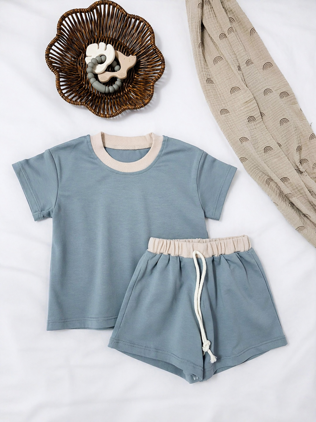 2-Piece Soft T-Shirt/Short Set