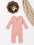 Pink Ribbed Jumpsuit