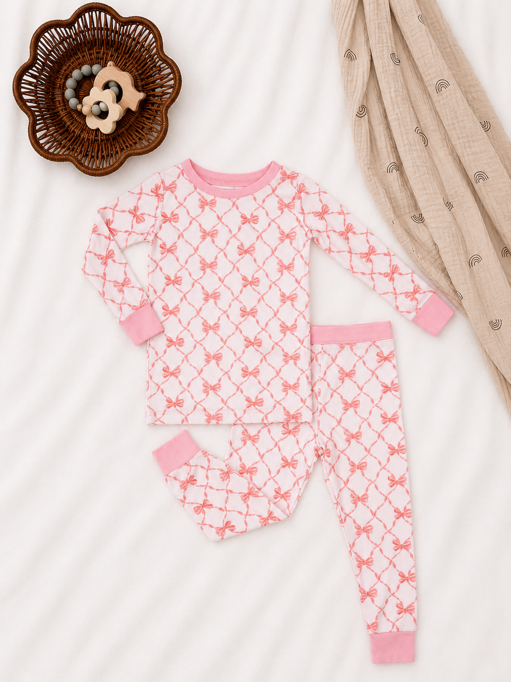Bows Bamboo Long Sleeve Set