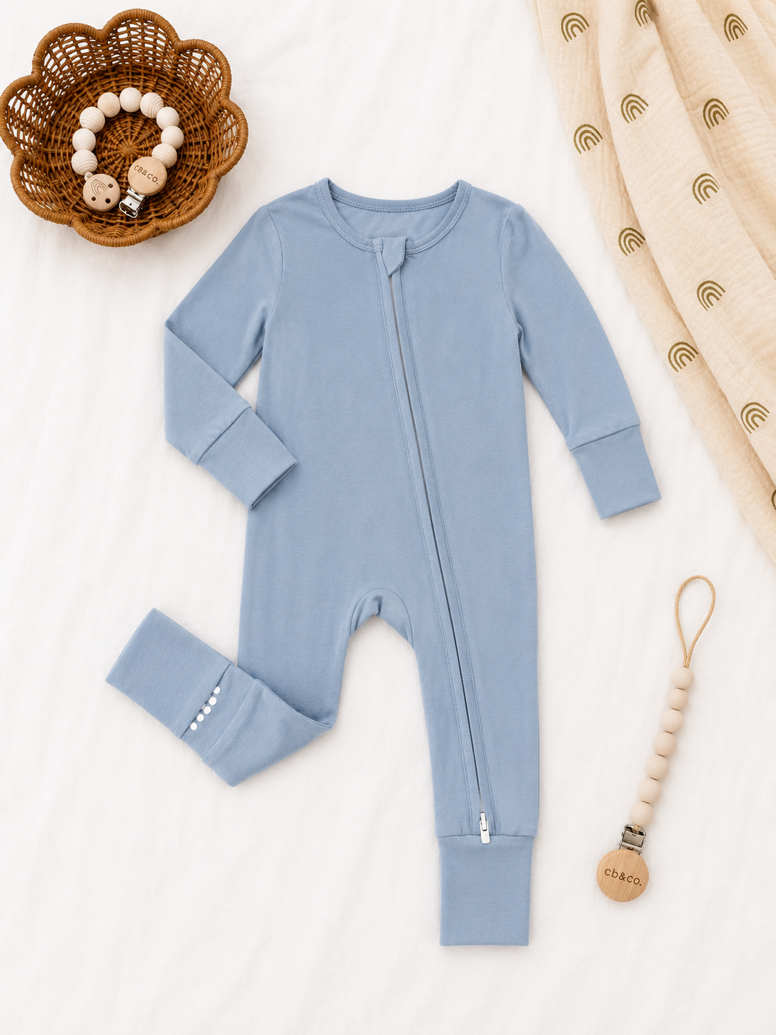 Dusty Blue Bamboo Sleeper