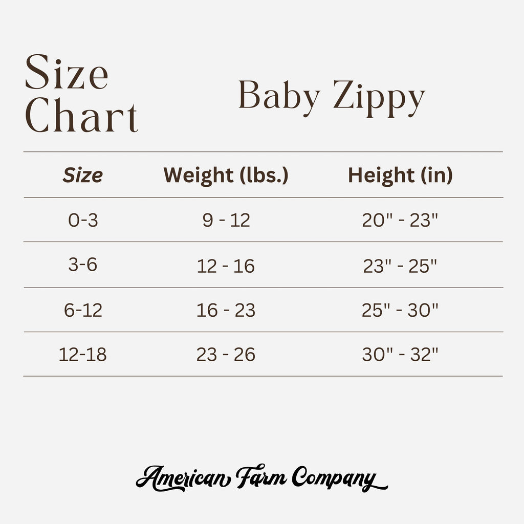 Vintage USA Baby Ribbed Cotton Zippy