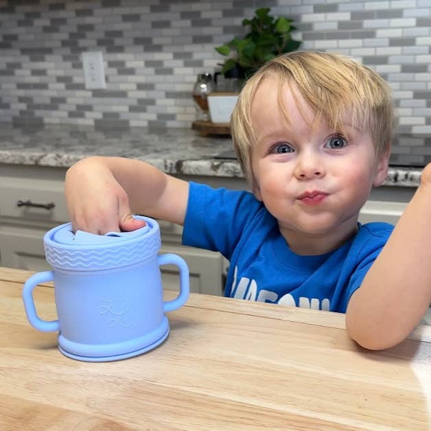 Coastal Cup: Nontoxic Snack Cup With Lid: Sandy Peach