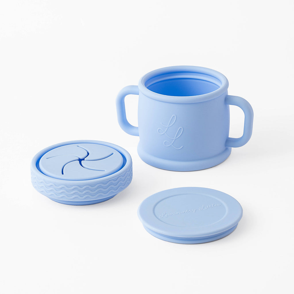 Coastal Cup: Nontoxic Snack Cup With Lid: Sandy Peach