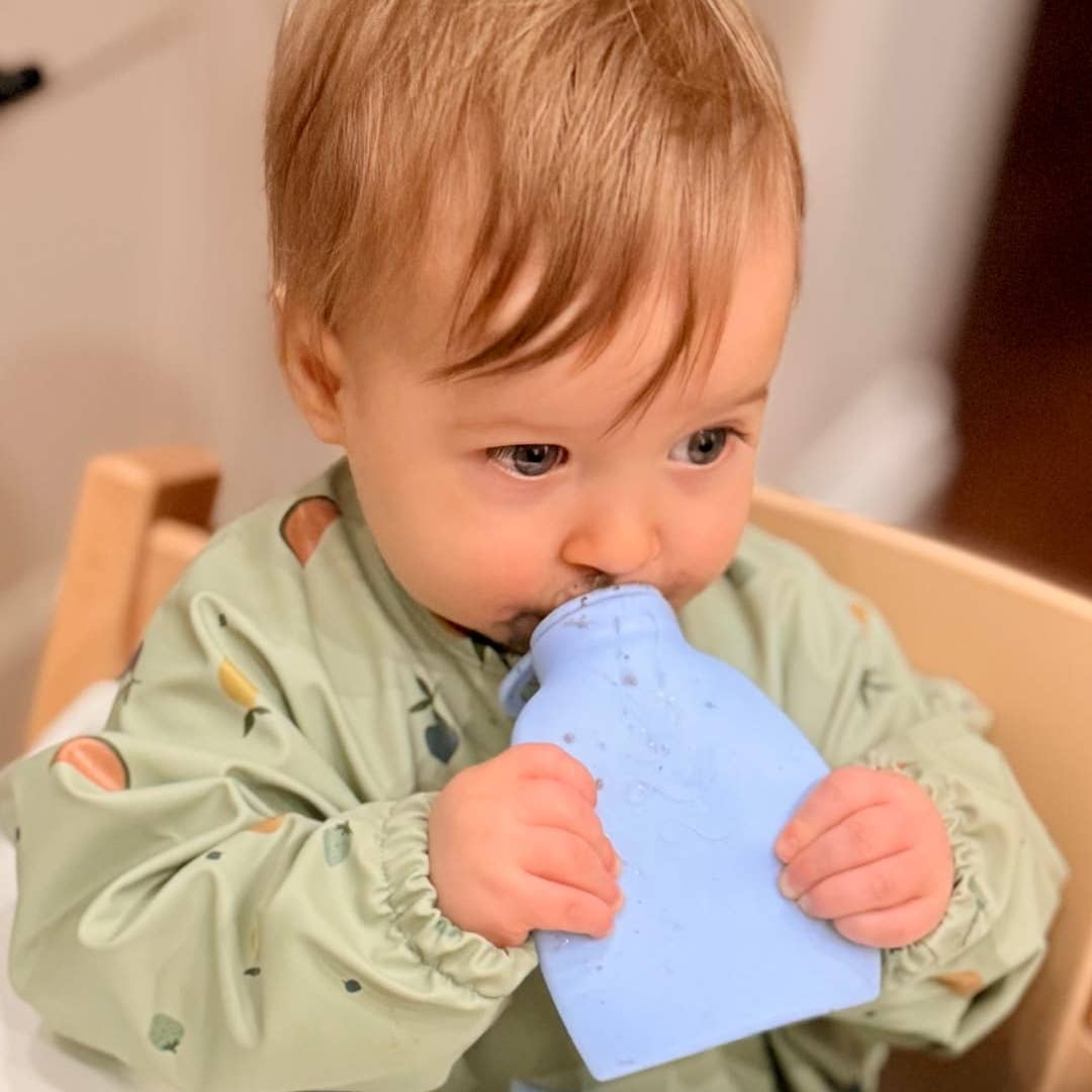 The Palmetto Pouch 2-Pack: Nontoxic Reusable Baby Food Pouch: 2 Pack - Blue and Blue