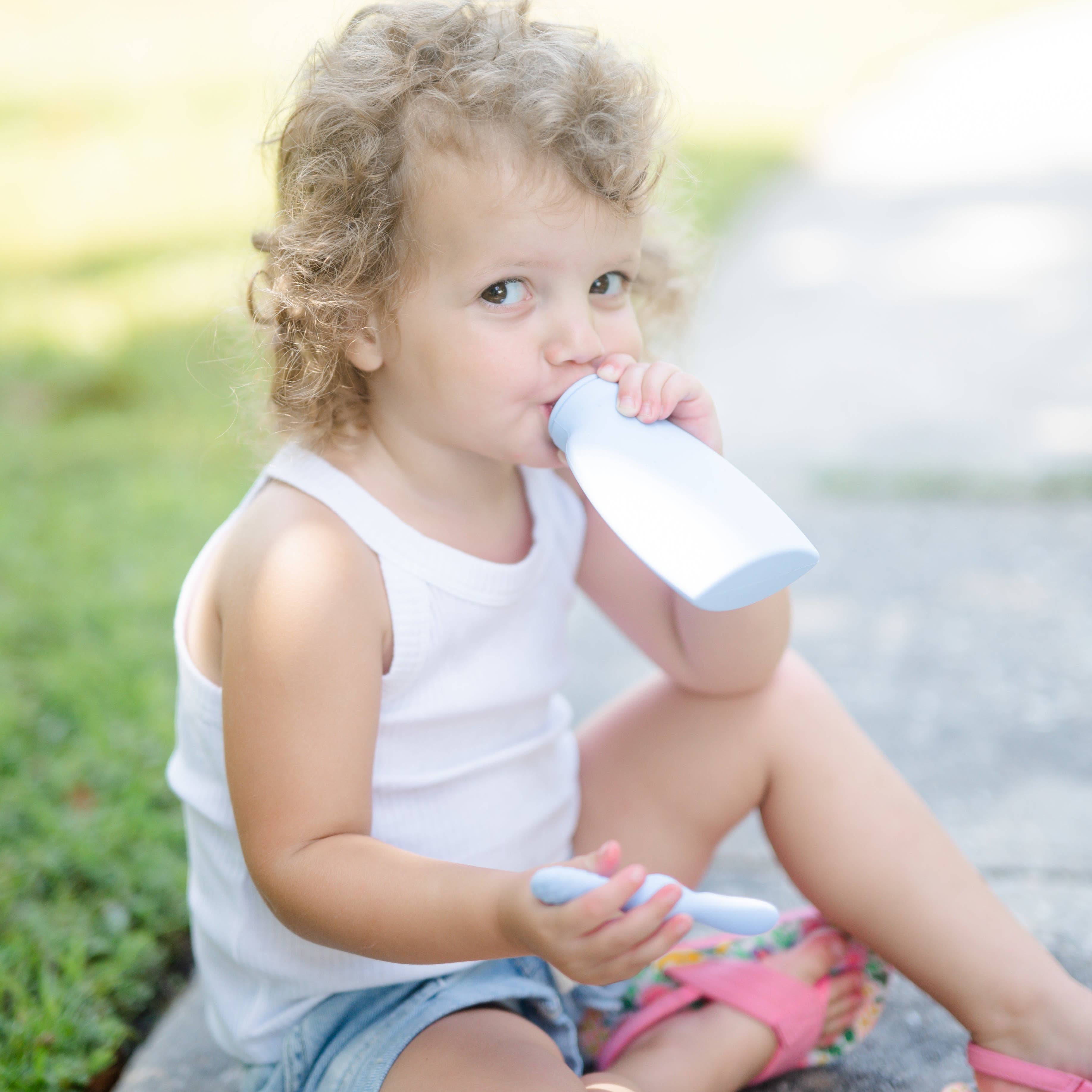 The Palmetto Pouch 2-Pack: Nontoxic Reusable Baby Food Pouch: 2 Pack - Blue and Blue