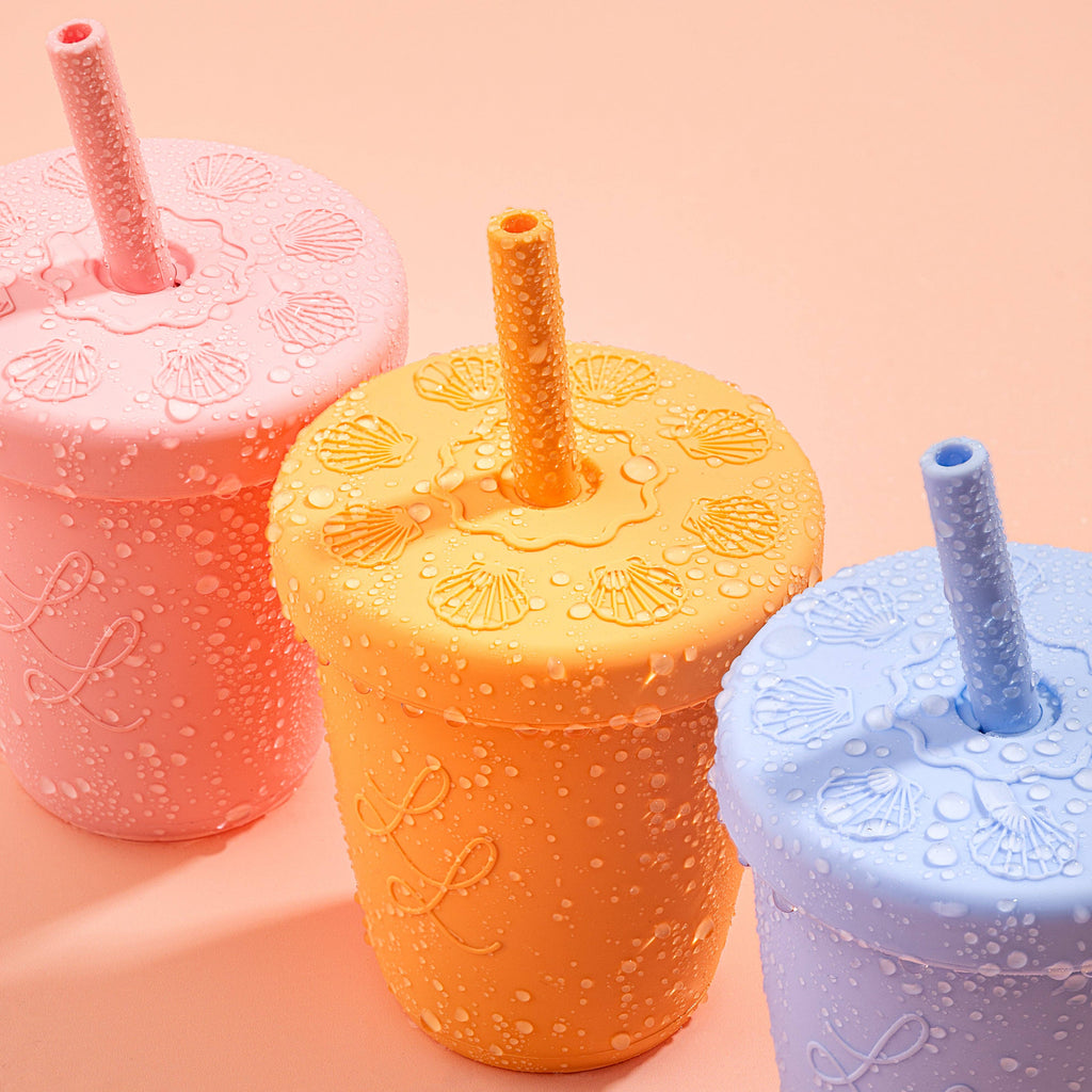 The Seashell Straw Cup: Coastal Blue