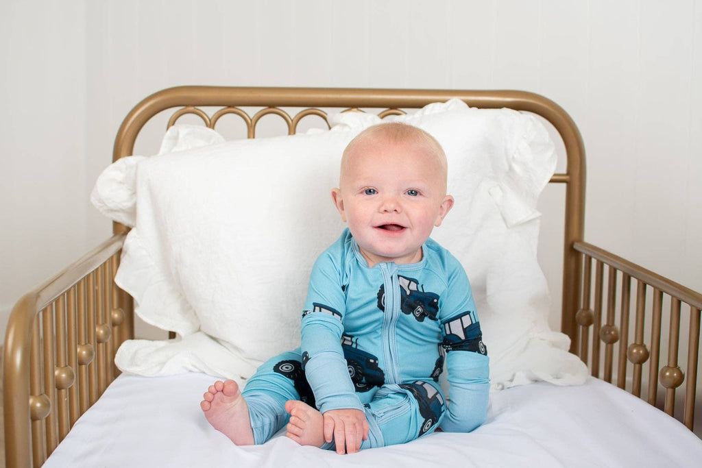 Classic Blue Tractor Baby Bamboo