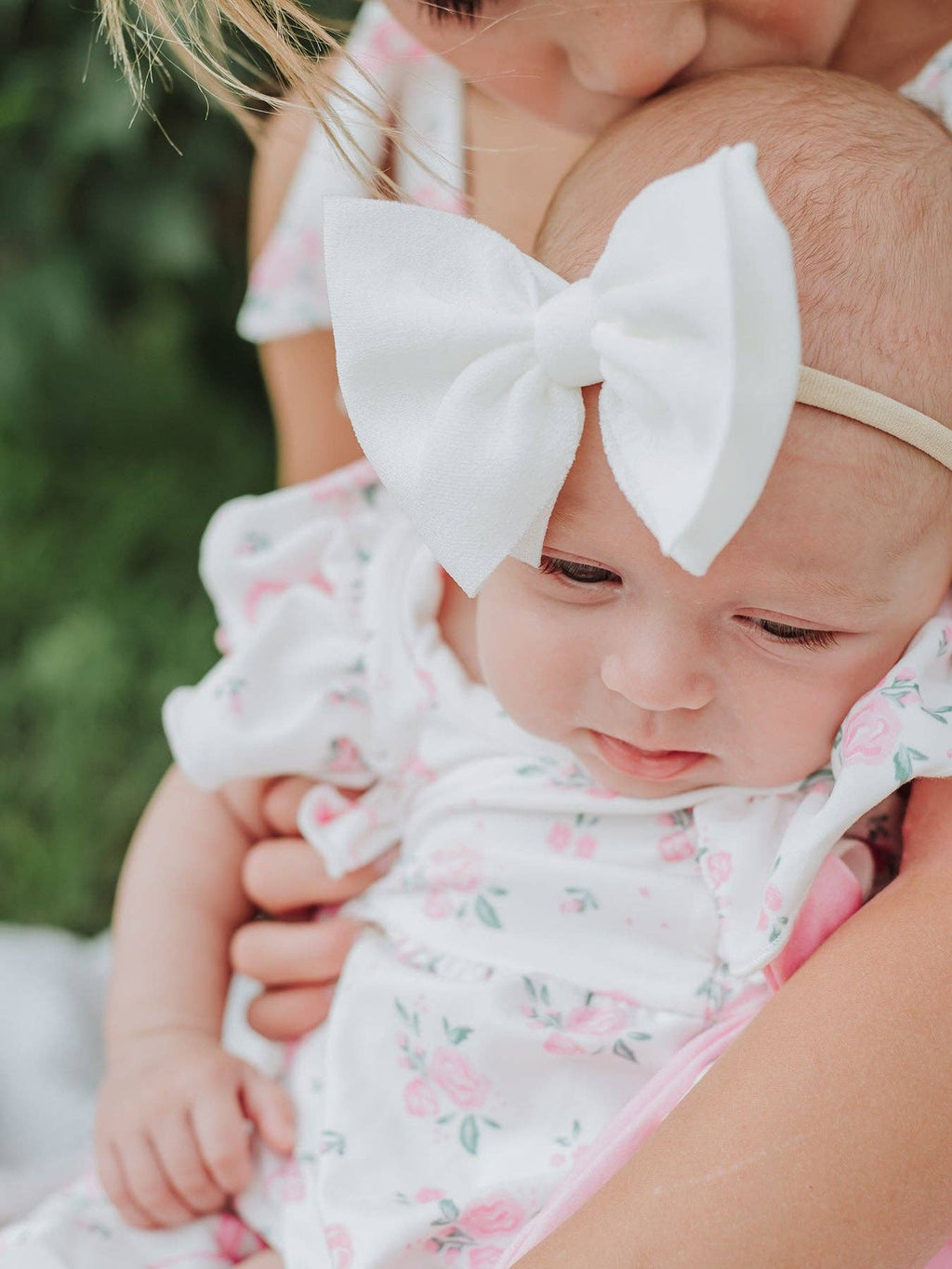 Floral Baby Girls Bow Ruffle Romper